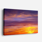 cuadro canvas cielo y noche cielo naranja incandescente horizontal