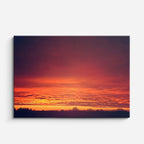 cuadro canvas cielo y noche horizonte rojo intenso oscuro horizontal