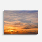 cuadro canvas cielo y noche atardecer dorado nubes dramáticas horizontal