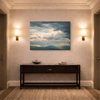 cuadro canvas cielo y noche nubes doradas cielo dramático horizontal