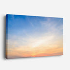 cuadro canvas cielo y noche atardecer naranja cielo despejado horizontal