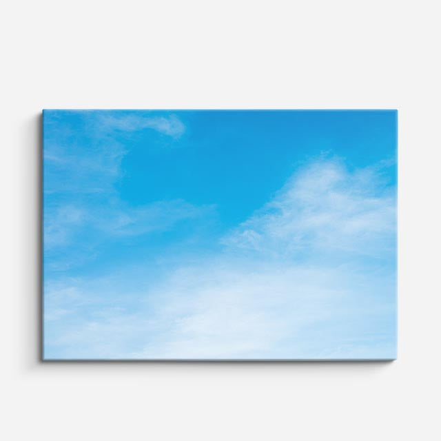 cuadro canvas cielo y noche cielo azul nubes blancas puras horizontal