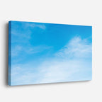 cuadro canvas cielo y noche cielo azul nubes blancas puras horizontal