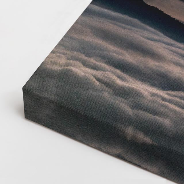 cuadro canvas cielo y noche tormenta eléctrica volcán oscuro horizontal