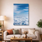 cuadro canvas cielo y noche cielo azul sobre las nubes vertical