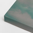 cuadro canvas cielo y noche nubes rosas cielo turquesa vertical