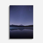 cuadro canvas cielo y noche monte fuji luna lago espejo vertical