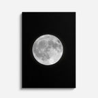 cuadro canvas cielo y noche luna llena fondo negro vertical