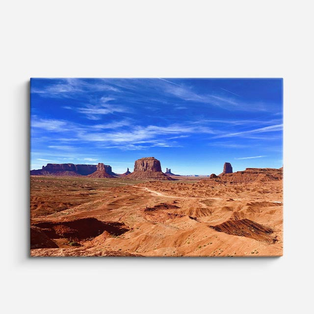 cuadro canvas desierto monument valley cielo azul horizontal