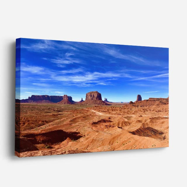 cuadro canvas desierto monument valley cielo azul horizontal
