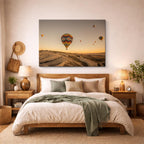cuadro canvas desierto globos aerostáticos desierto dorado horizontal