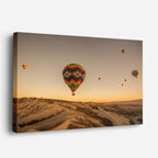 cuadro canvas desierto globos aerostáticos desierto dorado horizontal