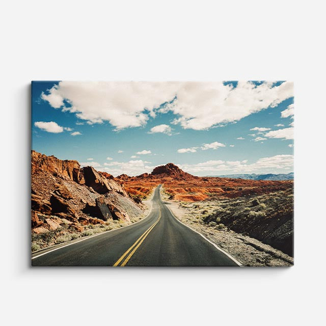 cuadro canvas desierto carretera cañón cielo dramático horizontal