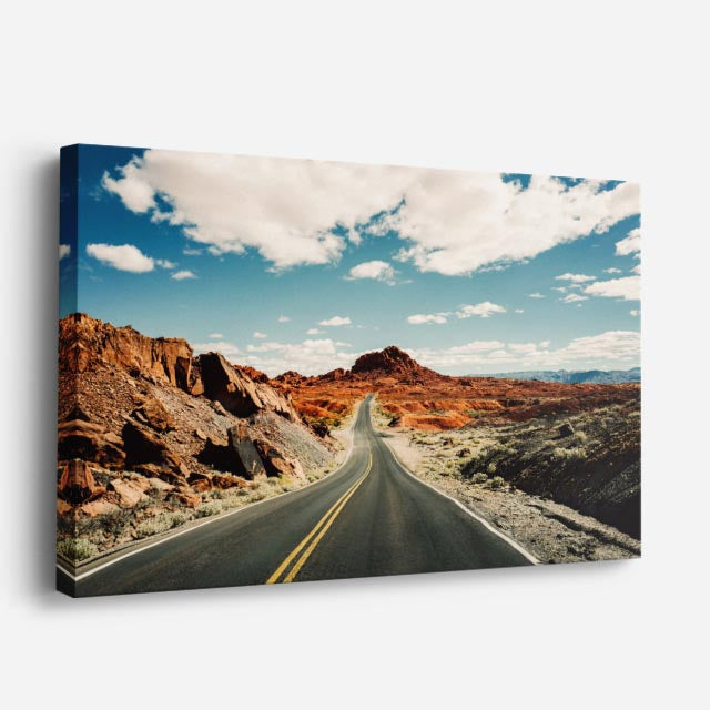 cuadro canvas desierto carretera cañón cielo dramático horizontal