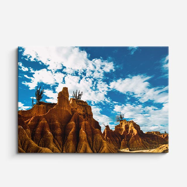 cuadro canvas desierto formaciones rocosas áridas horizontal