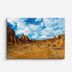 cuadro canvas desierto cañón rocas doradas cielo azul horizontal