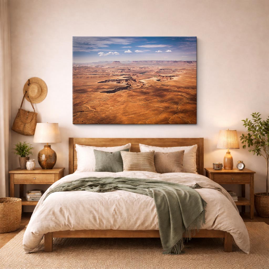cuadro canvas desierto desierto vista aérea seco horizontal