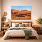 cuadro canvas desierto dunas doradas cielo azul horizontal
