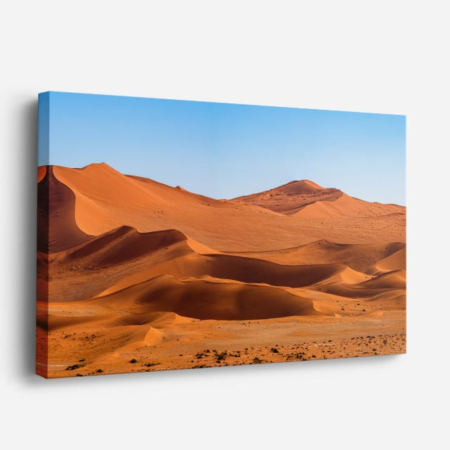 cuadro canvas desierto dunas doradas cielo azul horizontal