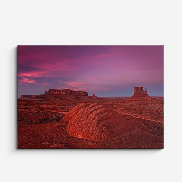 cuadro canvas desierto cañón rojo cielo rosa dramático horizontal