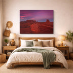 cuadro canvas desierto cañón rojo cielo rosa dramático horizontal