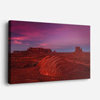 cuadro canvas desierto cañón rojo cielo rosa dramático horizontal
