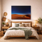 cuadro canvas desierto dunas nocturnas cielo estrellado horizontal