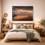 cuadro canvas desierto dunas onduladas luz suave horizontal