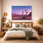 cuadro canvas desierto árbol seco monument valley morado horizontal