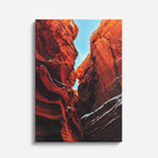 cuadro canvas desierto cañón rojo grieta vertical vertical