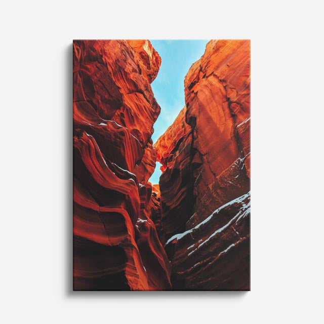 cuadro canvas desierto cañón rojo grieta vertical vertical