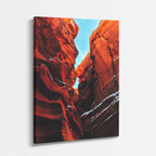 cuadro canvas desierto cañón rojo grieta vertical vertical