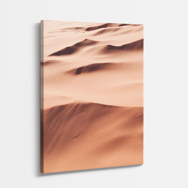 cuadro canvas desierto dunas blancas textura suave vertical