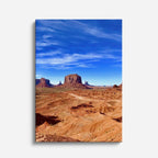 cuadro canvas desierto monument valley cielo azul amplio vertical