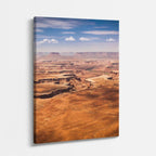 cuadro canvas desierto cañón vista aérea tonos cálidos vertical