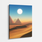 cuadro canvas desierto pirámides desierto sol radiante vertical