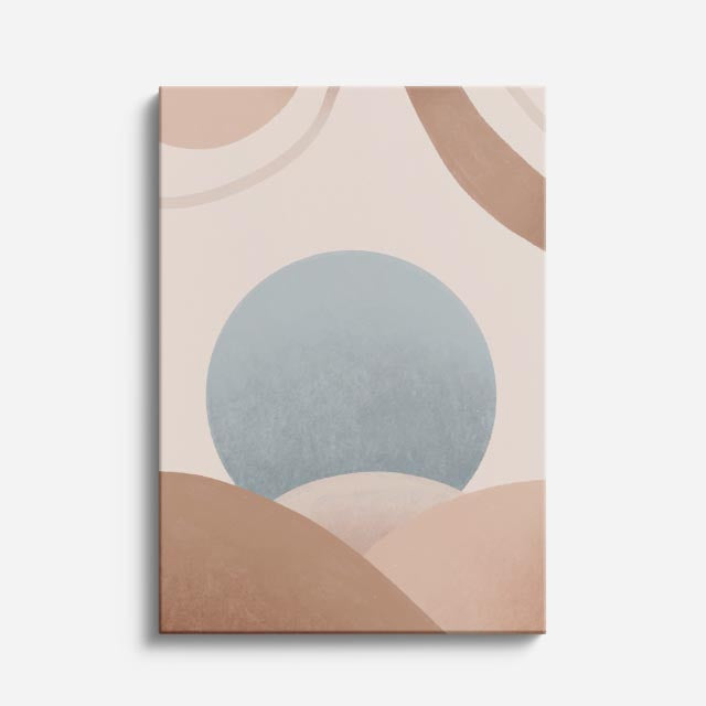 cuadro canvas paisajes digitales esfera gris minimalista suave vertical