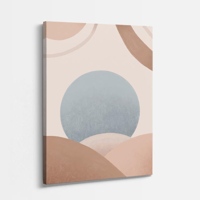 cuadro canvas paisajes digitales esfera gris minimalista suave vertical