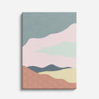 cuadro canvas paisajes digitales colinas pastel curvas suaves vertical
