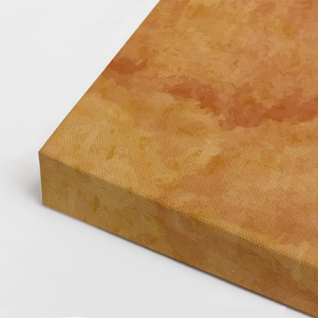 cuadro canvas paisajes digitales colinas beige trazo café vertical