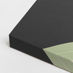 cuadro canvas paisajes digitales colinas verde musgo sol beige vertical