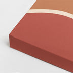 cuadro canvas paisajes digitales dunas beige sol naranja suave vertical
