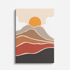 cuadro canvas paisajes digitales dunas beige capas suaves vertical