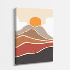 cuadro canvas paisajes digitales dunas beige capas suaves vertical