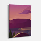 cuadro canvas paisajes digitales arco rocoso rosa atardecer vertical