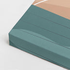 cuadro canvas paisajes digitales montañas teal beige capas vertical