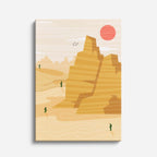 cuadro canvas paisajes digitales formaciones rocosas beige vertical