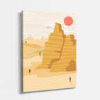 cuadro canvas paisajes digitales formaciones rocosas beige vertical