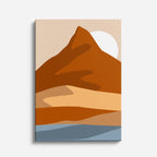 cuadro canvas paisajes digitales montañas naranja sol grande vertical