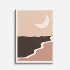 cuadro canvas paisajes digitales montañas beige luna grande vertical